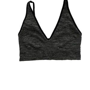 Treasures Gray Marled Sports Bra in Medium
